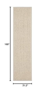 SAFAVIEH Natural Fiber Collection Runner Rug - 2'6" x 14', Marble, Sisal, Woven Design with Border (NF525C) - color: Marble, size: 2'6" x 14' (Runner)