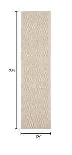 SAFAVIEH Natural Fiber Collection Runner Rug - 2' x 6', Marble, Sisal, Woven Design with Border (NF525C) - color: Marble, size: 2' x 6' (Runner)