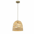Modern Japandi Handmade Rattan Pendant Light (Dome)