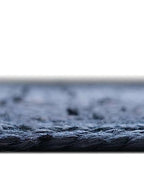 Unique Loom Braided Jute Collection Area Rug - Dhaka (1' 2" x 8' Table Runner, Navy Blue) - color: Navy Blue, size: 1'2" x 8' (Table Runner)