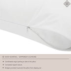 Bioweaves 100% Organic Cotton Breathable Pillow Protectors GOTS Certified with Zipped Closure – Standard, 20 x 26 inches, 2-Pack - size: Standard - 20" x 26"