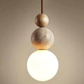 Modern Indoor Pendant Light Natural Stone Spherical Hanging Light Frosted White Glass Suspension Pendant Lamp for Bedside Restaurant Kitchen Island Aisle Bar Club Chandelier - color: Yellow