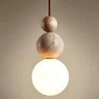 Modern Indoor Pendant Light Natural Stone Spherical Hanging Light Frosted White Glass Suspension Pendant Lamp for Bedside Restaurant Kitchen Island Aisle Bar Club Chandelier - color: Yellow