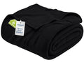 Utopia Bedding Knit Blanket Queen Size (90x90 Inches, Black) Soft Lightweight Jersey Breathable Sweatshirt Blanket for Bed,Couch & Sofa - color: Black, size: Queen