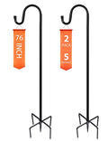 Ottsuls Shepherd-Hooks Adjustable for Bird-Feeder Lantern Plant-Hook Garden-Stake - Plant Stand Hanger for Outdoor Flower Basket, Bird Feeder Hanger Weddings Decor - size: 76 INCH, style: A-2 Pack