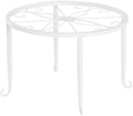 1 Pack Metal potted plant stand, rust-proof iron flower pot stand, heavy duty pot stand for indoor patio(White)