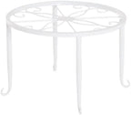 1 Pack Metal potted plant stand, rust-proof iron flower pot stand, heavy duty pot stand for indoor patio(White)