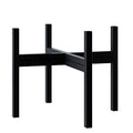 FaithLand Mid Century Plant Stand Indoor Outdoor(Plant Pot Not Included), Holds Planters with a Maximum Width of 14 Inch, Metal Planter Stand, Potted Plant Holder, Black - Width Not Adjustable - size: 14 inch