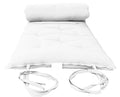 Twin Size Traditional Japanese Floor Futon Mattresses, Tatami Foldable Cushion Mats, Yoga, Meditaion 80 x 39 x 3 (White) - color: White