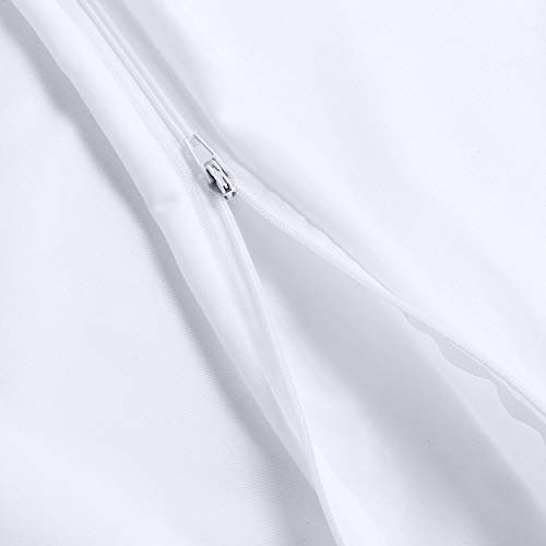 Utopia Bedding 80 Pack Waterproof Pillow Protectors with Zipper Queen Size (White), Bed Bug and Dust Mite Proof Pillow case Covers, Moisture Wicking Pillow Encasements 20 x 28 Inches - size: Queen (Pack of 80)