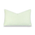 Hofdeco Premium Coastal Hampton Outdoor Performance Lumbar Pillow Cover Only, 12"x20" Water Repellent, UV and Fade Resistant for Backyard, Couch, Poolside, Grass Green Woven Coastline Stripes - color: Grass Green Coastline Stripes 12"x20"