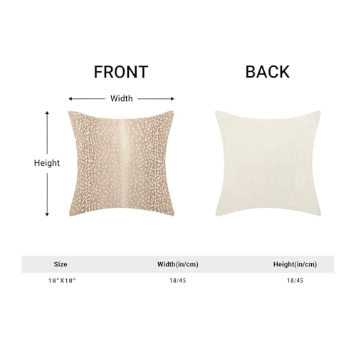 Antelope Print Pillow Covers 18x18 Inches Pack of 2,Pink Animal Skin Print Throw Pillow Covers Boho Modern Abstract Decorative Pillowcase Farmhouse Cushion Cover for Couch Sofa Outdoor Decor - color: Antelope Print-pink, size: 18" x 18" (Pack of 2)
