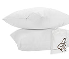 Bioweaves 100% Organic Cotton Breathable Pillow Protectors GOTS Certified with Zipped Closure – Standard, 20 x 26 inches, 2-Pack - size: Standard - 20" x 26"