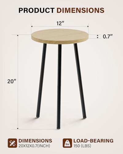 Plant Stand Indoor 2 Pack: Corner Wood 20 Inch Plant Stand Mid Century Modern Decor - Small Round Plant Table for Indoor Plants - Outdoor Plant Holder for Patio Living Room Bathroom Office (Burlywood) - color: Burlywood, size: 20"&20"