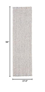 SAFAVIEH Natural Fiber Collection Runner Rug - 2'3" x 8', Grey & Natural, Handmade Woven Fringe Jute, Ideal for High Traffic Areas in Living Room, Bedroom (NF826F) - color: Grey/Natural, size: 2'3" x 8' (Runner)