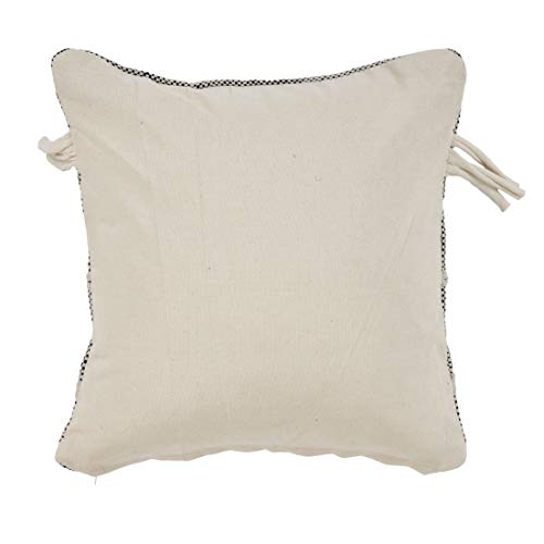 Trade AM LR Home 20" x 20" Inches Striped Cotton Throw Pillow Covers for Home Decor Shabby Chic Boho Cushion Covers for Throw Pillows Perfect for Living Room Couch & Bedroom Decorations Black/Natural - color: Cream/Black, size: 20" x 20" (Pack of 1)
