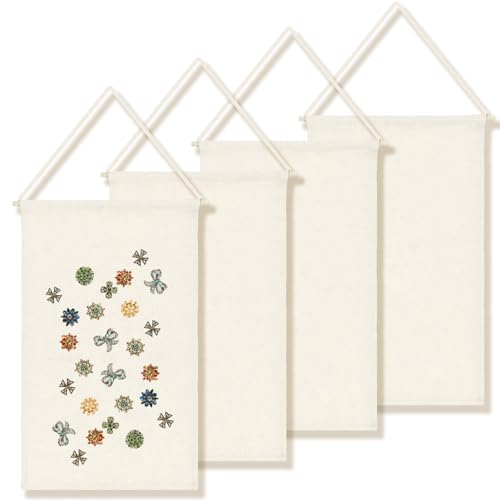 Boao 4 Pcs Boho Room Decor Hanging Decorations Pin Banner Wall Display Banners Elementary Wall Art Banner Welcome to Teacher Gift(Beige,17.5 x 10.8 Inches,Classic) - color: Beige, size: 17.5 x 10.8 Inches