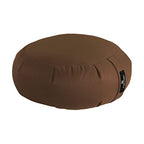 Hugger Mugger Zafu Meditation Cushion - Support in Cross-Legged Sitting, Buckwheat Filled, Durable Fabric, Convenient Handle, Handmade in USA - color: Brown