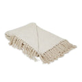 DII Chevron Throw Collection Handloomed Cotton, 50x60, Off-White - color: Off-white, size: 50x60"