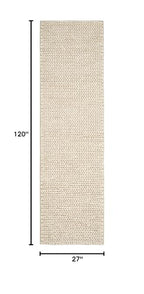 SAFAVIEH Natural Fiber Collection Runner Rug - 2'3" x 10', Ivory, Handmade Jute, Ideal for High Traffic Areas in Living Room, Bedroom (NF520A) - size: 2'3" x 10' (Runner)