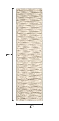 SAFAVIEH Natural Fiber Collection Runner Rug - 2'3" x 10', Ivory, Handmade Jute, Ideal for High Traffic Areas in Living Room, Bedroom (NF520A) - size: 2'3" x 10' (Runner)