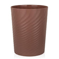 UUJOLY Plastic Trash Can Wastebasket, Garbage Container Basket for Bathrooms, Kitchens, Offices, Kids Rooms (Brown, 1.8 Gallon) - color: Brown, size: 1.8 Gallon/1 Pack