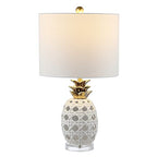 SAFAVIEH Lighting Collection Sonny Pineapple White 24-inch Bedroom Living Room Home Office Desk Nightstand Table Lamp (LED Bulb Included)