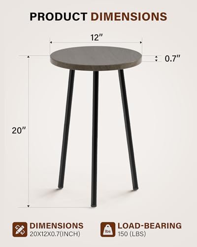 Plant Stand Indoor 2 Pack: Corner Wood 20 Inch Plant Stand Mid Century Modern Decor - Small Round Plant Table for Indoor Plants - Plant Holder for Patio Living Room Bathroom Office (Black Marble) - color: Black Marble, size: 20"&20"