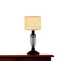 Rattan Lampshade 6.29X6.29X4.72 Inch Hand Woven Lamp Cover Natural Wicker Lamp Shade Soft Light Diffuser for Table Lamps Living Room Bedroom Decor