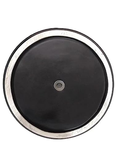 Amazon Basics Fluted Ceramic Planter Pot for Indoor Outdoor Plants, Round Flower Pot with Drainage Hole, 8-inch, Black - color: Black, size: 8-Inch