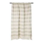 DII Rustic Farmhouse Cotton Cabana Striped Blanket Throw with Fringe, 50 x 60 - Cabana Striped Artichoke - color: Artichoke