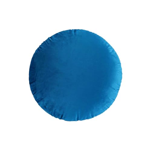 S_SSOY Round Throw Pillow 18",Soft Dutch Fleece Throw Pillow Round Cushion Floor Pillows for Living Room Sofa Bed Chair Floor Car Home Decoration (Royal Blue) - color: Sky Blue