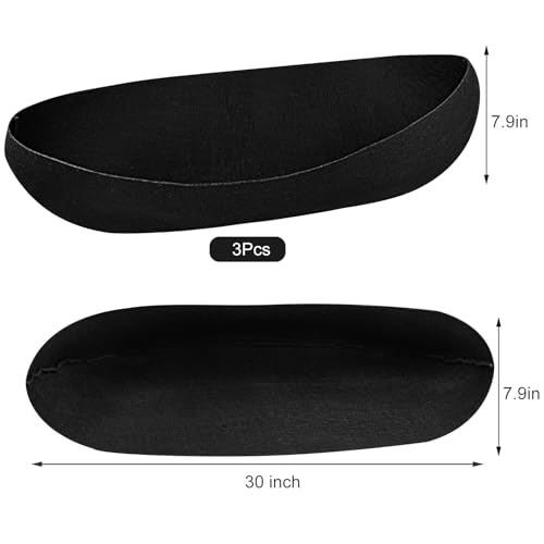 3PCS 30 Inch Planter Basket Liners Fabric Window Box Liners Felt Trough Planter Liner Replacement Black Flower Basket Liner Non-Woven Hanging Plant Liner for Planters Garden Fence - Avoid Bird Nesting - size: 3PCS 30 Inch