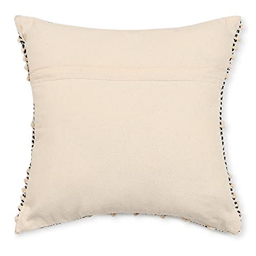 · REDEARTH · Handmade Boho Throw Pillow Covers - Bohemian Farmhouse Style for Indoor and Covered Patio - Accent Woven Cushion Cases for Couch, Bed, Chair, Sofa, Benches – Set of 2-18"x18" - Black - color: Diamond Medley Black, size: 18" x 18" (Pack of 2)