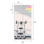 Ruomeng Full Length Mirror Tiles - 12 Inch x 8Pcs Frameless Wall Mirror Full Body Mirror for Home Gym Vanity Bedroom, Living Room - size: 12"x12"-8pcs