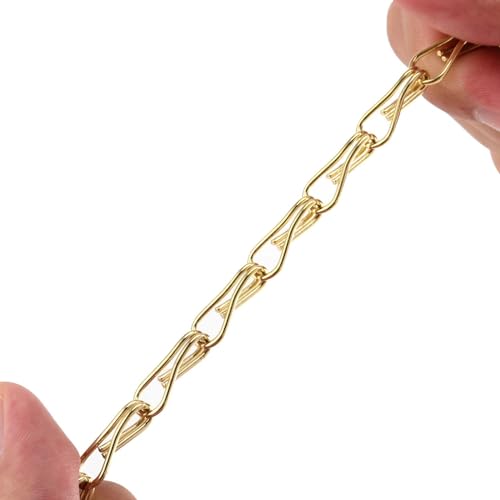 PINGEUI 8 Pack Gold Hanging Baskets Chains, 16 Inch Heavy Duty Metal Hanging Basket Chain Decorative Chains with S Hook, Plant Hanger Indoor Outdoor Replacement Hanging Chains