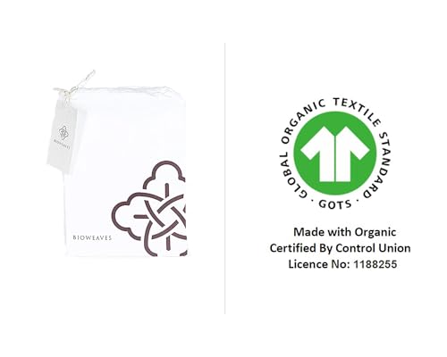 Bioweaves 100% Organic Cotton Breathable Pillow Protectors GOTS Certified with Zipped Closure – Standard, 20 x 26 inches, 2-Pack - size: Standard - 20" x 26"