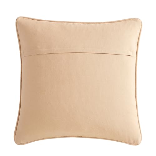 Boho Living 18x18 Beige Throw Pillow Covers with Pillow Insert Included, Pack of 1 - color: Beige, size: (1) 18" x 18" Pillow Cover With Insert