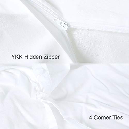 YINFUNG Tufted Duvet Cover Cotton Textured Boho Queen White Clipped Dot Shabby Chic Jacquard Geo Elegant Pretty Cute Duvet Cover Set 90x90 Diamond Bohemian Bedding Set Zip - color: White, size: Queen