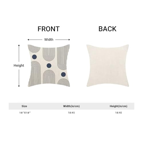 Boho Mid Century Pillow Covers 18x18 Inch Set of 2, Abstract Simple Blue Sun Arch Decorative Throw Pillowcase Boho Modern Outdoor Farmhouse Cushion Cover for Sofa Couch Bed Living Room Decor - color: Boho10, size: 18" x 18" (Pack of 2)