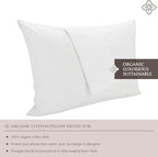Bioweaves 100% Organic Cotton Breathable Pillow Protectors GOTS Certified with Zipped Closure – Youth - 16” x 22”, 2-Pack - size: Youth - 16"x22" - 2 pack