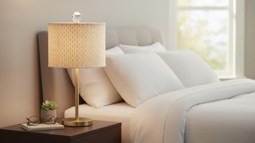 Aspen Creative 31603, Drum Spider Lamp Shade, Natural Palm Leaf, 12" Top x 12" Bottom x 9" Height - color: Palm Leaf