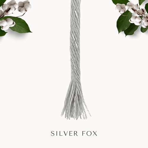 BOCHIKNOT Single Strand Macrame Cord 3mm x 330yds (300m) – Soft Cotton Macrame Rope for Beginners, Easy to Knot for Wall Hangings, Plant Hangers, Fringe and DIY Crafts (Silver Fox) - color: Silver Fox, size: (3mm x 302m) - Single Strand Twist