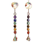 2 Pieces of 7 Chakras Healing Crystals and Tree of Life Wall Hanger Tumbled Gemstones Meditation Hanging Ornament Christmas Tree Memorial Hanging Pendant (Style 4) - color: A-style 22