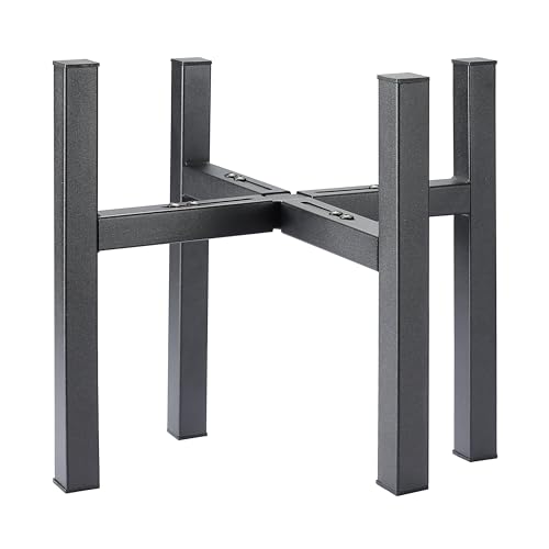 YueTong 2 Pack Indoor Plant Stand for Large Plants, Outdoor Plant Stands Fits 12-16 inch Pot,Adjustable Metal Heavy Duty Planter Stand(Matte Black) - size: 12-16" 2pack