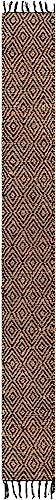Unique Loom Braided Jute Collection Area Rug - Assam (1' 2" x 10' Table Runner, Black/ Natural) - color: Black/Natural, size: 1'2" x 10' (Rectangular)