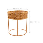 COLLBATH Plant Stand, Plant Basket Indoor, Small, Cute Planter Holder with Legs, Boho Style Flowers Display Rack Standing Floor Stool Shelf for Pot - size: 22.00X22.00X20.50CM