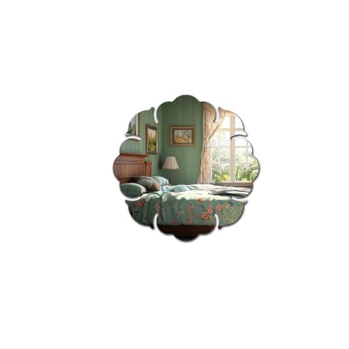 Flower Acrylic Mirror Anti-Scratch Unbreakable Shatterproof HD Tempered Wall Decorative Mirrors for Home Children's Rooms Kindergarten Themed Restaurant(Flower 5,11.81"x11.81") - color: Flower 5