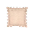 Tov Furniture Scalloped Edge Cream and Rust Cotton Velvet Throw Pillow - color: Cream, Rust
