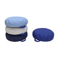 FDP SoftScape 15 inch Round Bean Floor Cushions with Handles Flexible Seating for Home, Daycare, Preschool, Classroom, Yoga and Meditation, 4 inch Height (4-Piece) - Navy/Powder Blue - color: Navy/Powder Blue